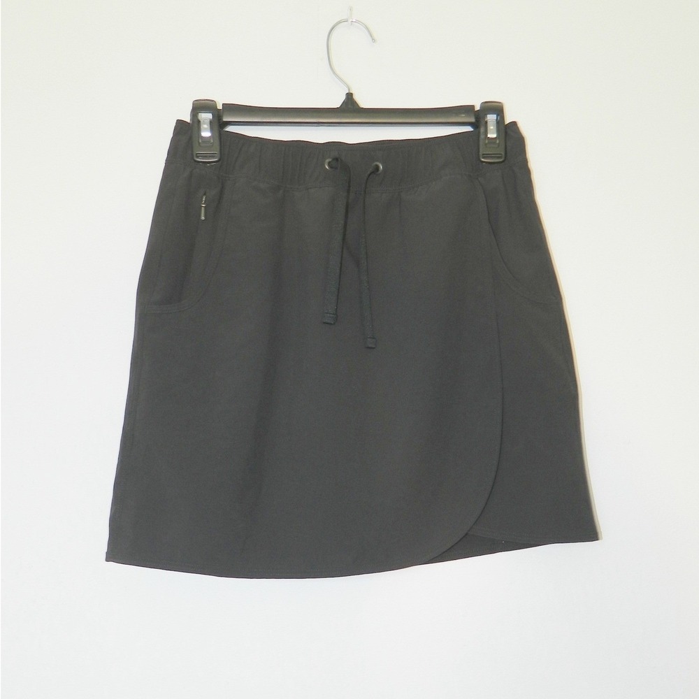 Patagonia Happy Hike Skort Women XS Black Athletic Hiking Built-in Shorts Gorp